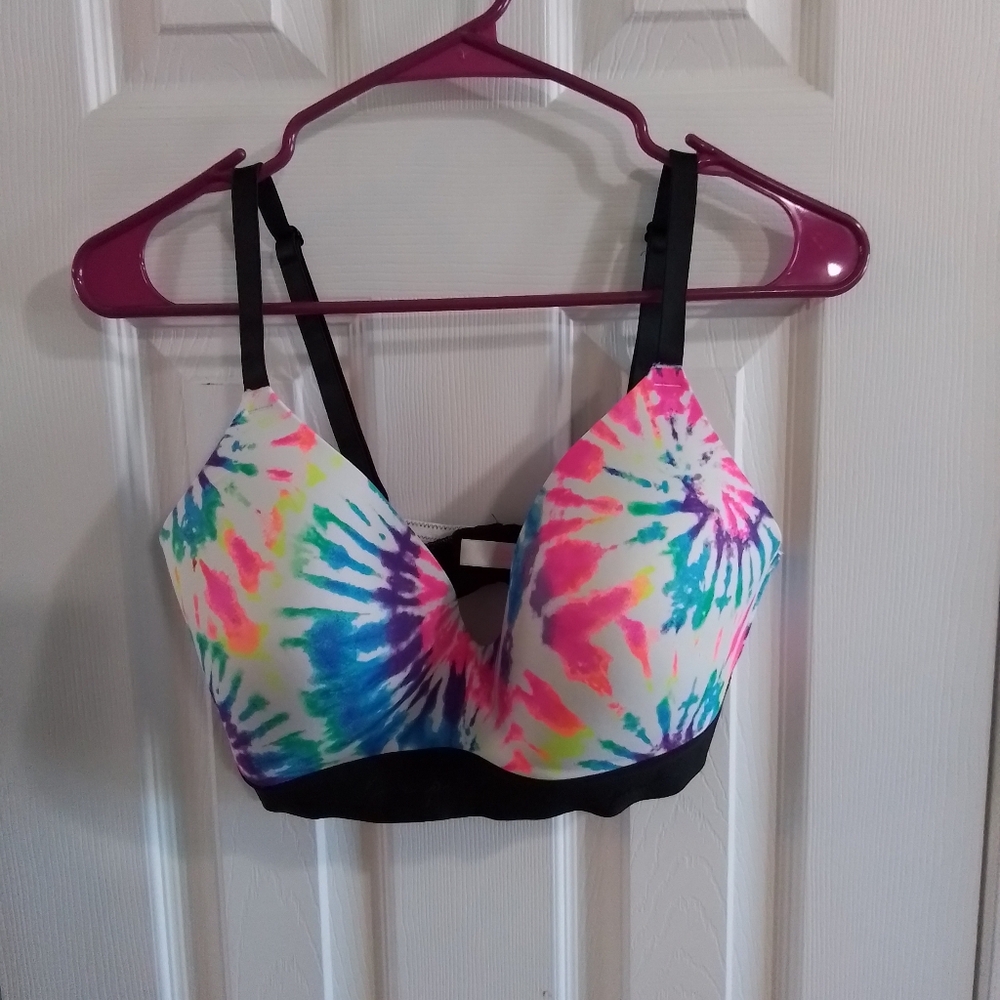 Tie-Dye Wireless Lightly Padded Bralette - Multicolor